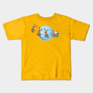 Santa Claus Riding pony Kids T-Shirt